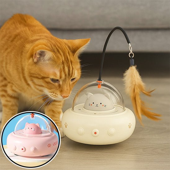 Bâton électrique UFO avec cloche - Jouet Teaser intelligent pour chat - Chatyfyclub