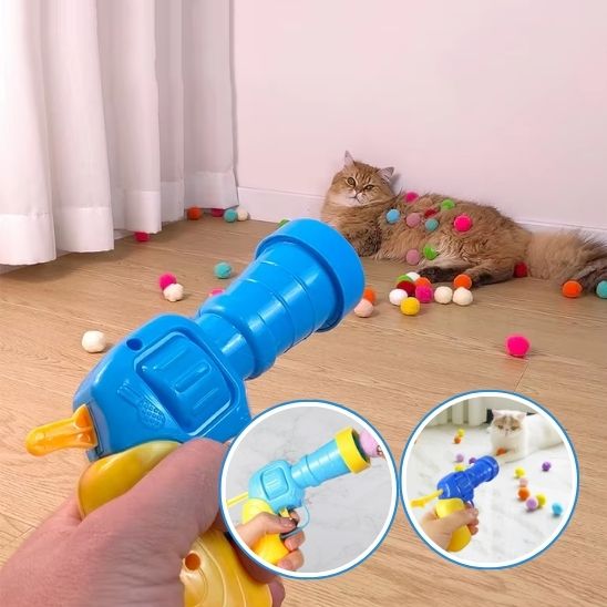 Jouet pour chat - Pistolet à boule - Chatyfyclub